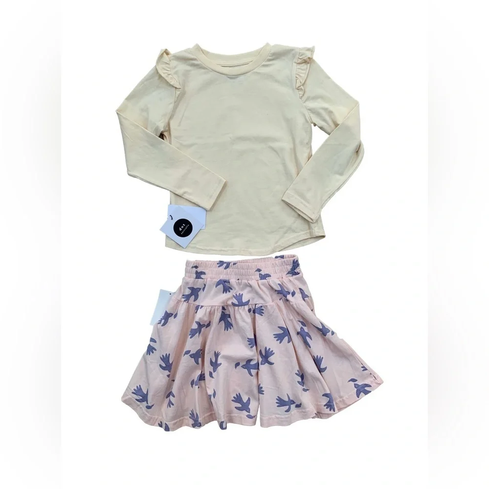 Dot Australia NWT Size 6 Ruffle Shirt and Bird Skirt